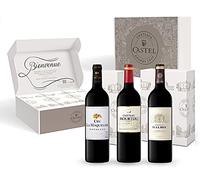 Coffret Cadeau Vins Rouges Prix Plaisir de Bordeaux : Cru la Maqueline + Château Hourtou + Château Malbec - 3x75cl
