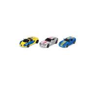 coffret cadeau voiture de sport 17 cm acier bleu/jaune/argent 3 pièces (6323)