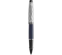 Waterman Stylo roller Expert – Laqué gris métallique et bleu, capuchon biseauté, écrin