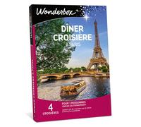 Coffret Cadeau - WONDERBOX - Dîner Croisière à Paris - Un repas gastronomique et une croisière en bateau à Paris pour 2 personnes