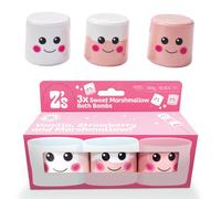Coffret Cadeau Z's de 3 Grosses Bombes de Bain Guimauve de 100 g, Hydratantes, Cadeau d’Anniversaire pour Elle, Femme, Petite Amie ou Maman