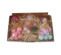 Coffret Cadeaux Boules de Bain et Perles de Bain (Framboise, Pomme, Lavande, Vanille, Fraise et Rose)