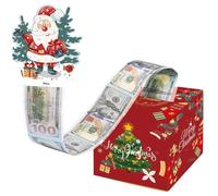 Coffret Cadeaux de Noël - Coffret à Billets pour Fêtes de Fin d'Année,Pochette à Carte Amovible Design Père Noël pour Anniversaire Fête Cadeaux et Célébrations de Fin d'Année