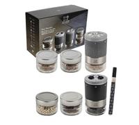 PEUGEOT - Duo de Moulin à Poivre + Moulin à Sel Maestro - Avec Fioles Interchangeables - 3 Types de Poivre & 3 Types de Sel Inclus - Mécanisme Zirlion - Fabrication Française - Bois PEFC Noir & Inox