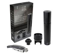 Coffret cadeaux PopnPreserve avec un tire-bouchon sommelier noir et une pompe
