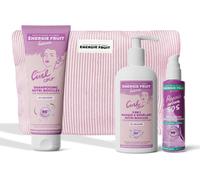 Coffret Cadeaux Routine Capillaire Cheveux Bouclés - Huile De Coco Et Collagène - Trio Shampooing Et Masque Nourrissant, Sérum Protecteur - Trousse Offerte