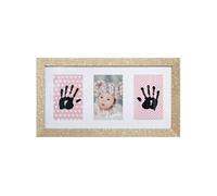 Coffret cadre à empreinte bébé - Doré - L 44 x H 24 cm