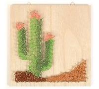 Tableau cactus brut carre Multicolore