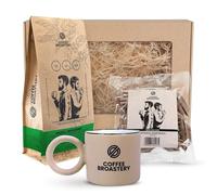 Coffret Café Premium Coffee Broastery - Café en grains Brazil Mogiana 1 kg, Caramels au café 250 g, Mug céramique 300 ml - Idée cadeau élégante