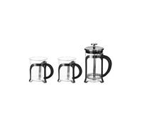 Secret de Gourmet - Coffret Cafetière & 2 Tasses Café 60cl Noir Noir G