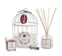 Coffret cage avec bougie et Flacon diffuseur ""Lola Poésie"" Atmosphera - Rhubarbe enivrante