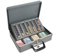 Coffret-caisse à monnaie Maxi, en tôle d'acier, gris
