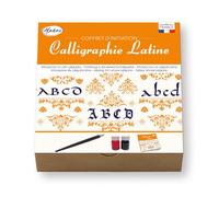 Aladine - Kit d’Initiation à la Calligraphie Latine - Plume, 2 Encres & Cahier d’Écriture - Apprentissage Écriture Ancienne Médiévale - Adulte & Enfant - Loisirs Créatifs - 85518
