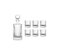 Coffret carafe avec 6 verres Malt - - Transparent / Cristal - Verre