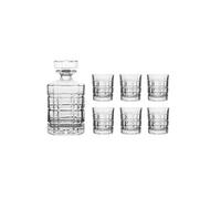 Coffret carafe avec 6 verres Stone - - Transparent / Cristal - Verre