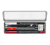 Coffret - Caran d'Ache - Porte-mine HB - 5 feutres Fibralo - Gomme - Creative Nomad Set