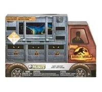 Coffret cargaison dangereuse : 4 dinosaures + 1 figure - pour jurassic world - set animaux préhistorique et 1 carte offerte