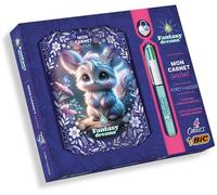 Coffret carnet secret avec Bic - Fantasy Dreams (Forêt magique) + bic 4 couleurs + cadenas - Jean-François Rochas - Fleurus - Coffret - Carnet (de voyage, intime, de notes)