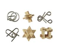 Coffret de 6 Casse-Têtes "Mini" 5cm Naturel & Gris G