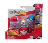 Coffret Ceinture du dresseur avec Great Ball + Figurine flambino - Set garçon + 1 Carte Animal
