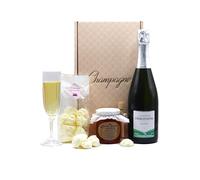Coffret Champagne BRUT AOC, 75cl, Colis cadeau gourmand, Meringues et miel, Direct Productrice, Origine France