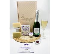 Coffret champagne et Cosmétiques aux fleurs de safran - Coffret Bien-être - Certifié BIO - Origine FRance