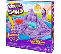 Coffret Château-Bac à Sable Kinetic Sand - 454g + 4 accessoires - Sable à modeler - Modèle Aléatoire