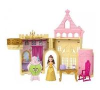 Coffret chateau de belle avec figurines et accessoires - histoire a empiler disney princesses - set maison poupee et carte