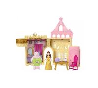 Coffret Chateau de Belle avec Figurines et Accessoires - Histoire a empiler Disney Princesses - Set maison poupee et carte