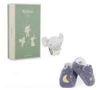 Coffret chaussons et bracelet sonore elephant - Kaloo Beige G