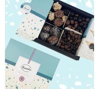 Coffret Chocolaté de gourmandises artisanales | Boules Coco, Créoles, Roses des sables et Chocoraisins | Anniversaire, Fête des Mères, Fête des Pères, Fête des Grands-Mères