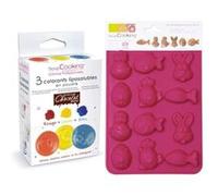 Coffret chocolats de Pâques colorés
