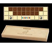 Coffret Chocotélégramme « Joyeuses Pâques » Lapins Oeufs Message de Pâques en chocolat | Chocolat customisé