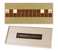 Coffret Chocotélégramme «Joyeux Anniversaire» | Message en lettres de chocolat belge| 228 gr