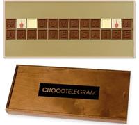 Coffret Chocotélégramme Joyeux Anniversaire | Message en lettres de chocolat belge | Idée-cadeau anniversaire | Homme | Femme | Garçon | Fille