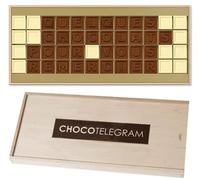 Coffret Chocotélégramme «Quelques chocolats pour vous remercier» Message de remerciement en chocolat| Chocolat customisé