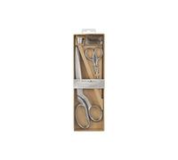 Coffret ciseaux : couture 21.5cm + broderie 9.5cm + dé à coudre + épingles -(...) - Argent