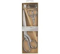 Coffret ciseaux : couture 21.5cm + broderie 9.5cm + dé à coudre + épingles - Milward Argent - Argent