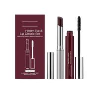 Coffret Classique Yeux & Lèvres Miel Noir, Duo Rouge à Lèvres Hydratant et Mascara Waterproof, Hydratation, Nutrition et Repulpage, Sublimation de la Couleur Naturelle