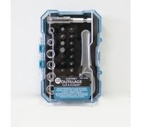 Coffret clé à cliquet 28 pièces : 6 douilles et 20 embouts + 1 adaptateur - Réf. 97609