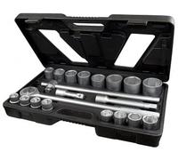 Coffret clé à cliquet et douilles poids lourd 20 pièces : 16 douilles + 2 adaptateurs - Réf. 29738