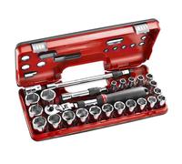 Coffret clé à cliquet extensible à verrouillage DBOX douilles FACOM SXL.DBOX3PB 1/2"