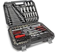 Coffret Clé à cliquet Jeu de 215 pcs. Kit Clé de serrage Douille Embouts Acier Carbonne Accessoire
