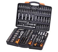COFFRET CLES A CLIQUETS 171 PIECES 1/2', 3/8', 1/4', JEU DE DOUILLES