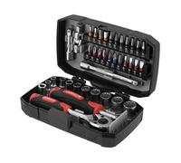 Coffret cliquet 1/4 - 38 pièces - Douilles et tournevis à cliquet