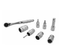 Coffret cliquet ½ avec rallonge et set d'outils Birzman Argenté