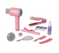 Coffret Coiffure avec Sèche-Cheveux et Lisseur Sonore et Lumineux, Accessoires Inclus, Fonctionne à Piles, Dès 3 Ans