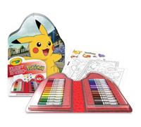 Crayola - Mallette de couleurs et autocollants Pokémon - Jeu de feutres, 45 pièces (04-0785)