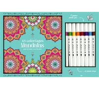 Coffret Coloriages - Mandalas: Un carnet à colorier avec des feuilles détachables et 8 feutres