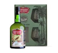 Coffret Compagnie des Indes Latino 70cl + 2 verres - 40°